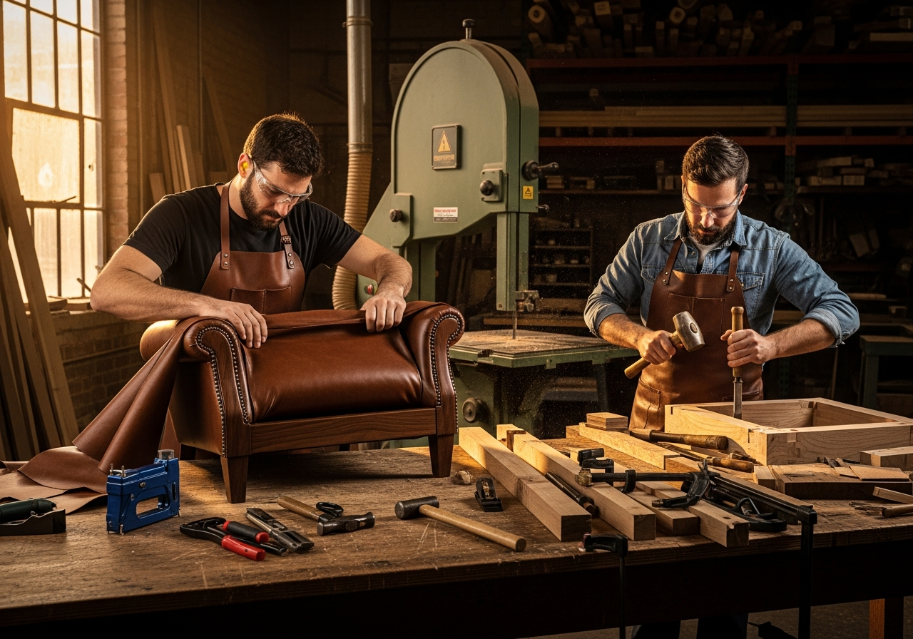 Craftsmen at Red Eight Workshop